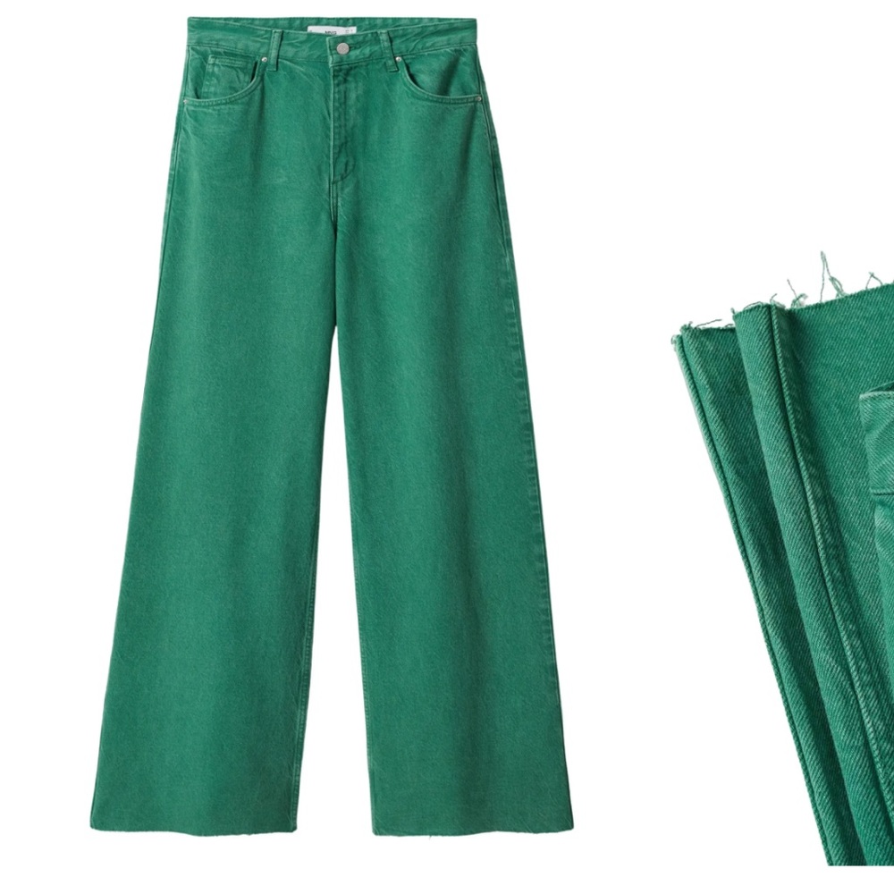 Mango green jeans.